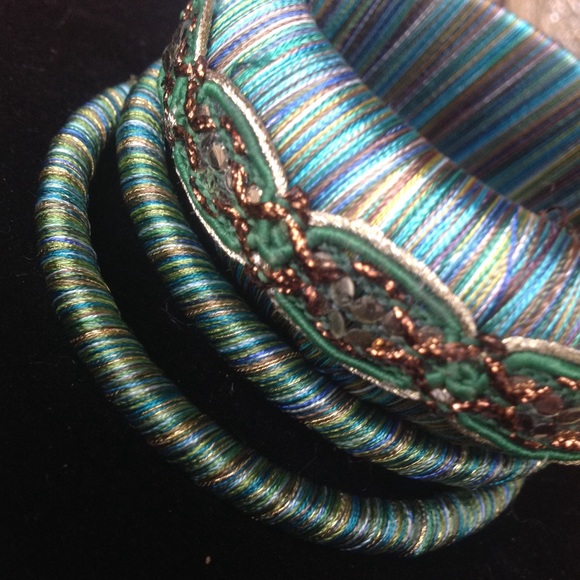 Silk Artisan BoHo Chic Belly Dancer Bangles - Picture 2 of 8